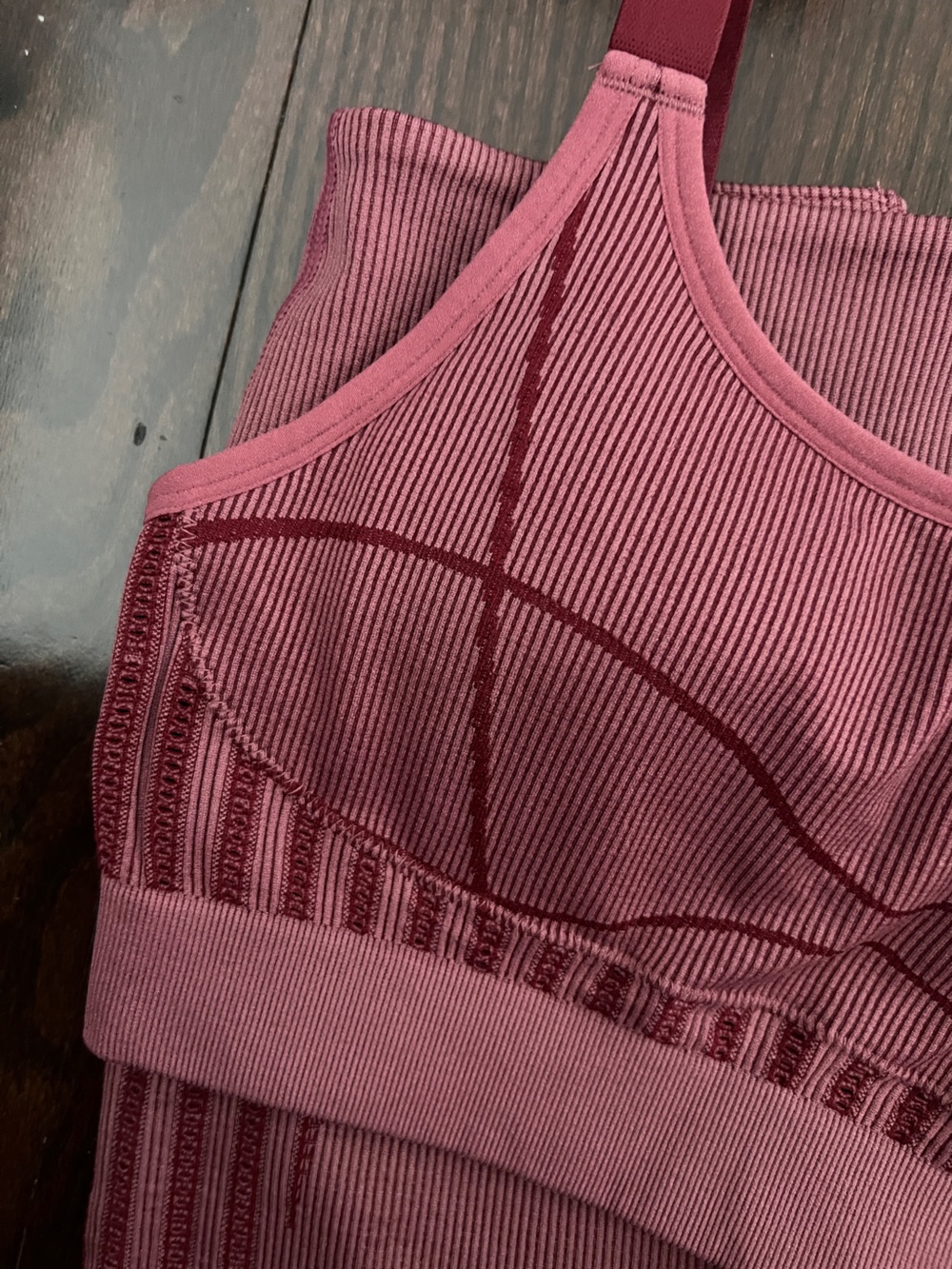 Pink/Purple Ribbed Workout Set - Picture 7 of 7